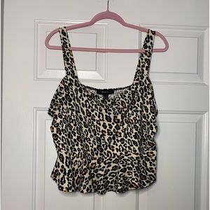 Animal print crop top